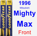 Front Wiper Blade Pack for 1996 Mitsubishi Mighty Max - Premium