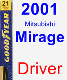 Driver Wiper Blade for 2001 Mitsubishi Mirage - Premium