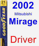 Driver Wiper Blade for 2002 Mitsubishi Mirage - Premium