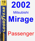 Passenger Wiper Blade for 2002 Mitsubishi Mirage - Premium