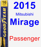 Passenger Wiper Blade for 2015 Mitsubishi Mirage - Premium