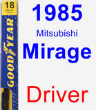 Driver Wiper Blade for 1985 Mitsubishi Mirage - Premium