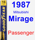 Passenger Wiper Blade for 1987 Mitsubishi Mirage - Premium