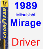 Driver Wiper Blade for 1989 Mitsubishi Mirage - Premium