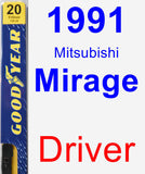 Driver Wiper Blade for 1991 Mitsubishi Mirage - Premium