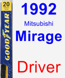 Driver Wiper Blade for 1992 Mitsubishi Mirage - Premium