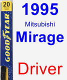 Driver Wiper Blade for 1995 Mitsubishi Mirage - Premium