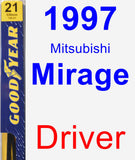 Driver Wiper Blade for 1997 Mitsubishi Mirage - Premium