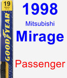 Passenger Wiper Blade for 1998 Mitsubishi Mirage - Premium