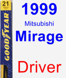 Driver Wiper Blade for 1999 Mitsubishi Mirage - Premium