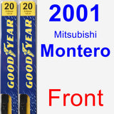 Front Wiper Blade Pack for 2001 Mitsubishi Montero - Premium