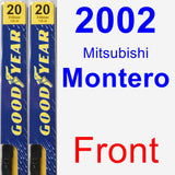 Front Wiper Blade Pack for 2002 Mitsubishi Montero - Premium