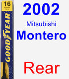 Rear Wiper Blade for 2002 Mitsubishi Montero - Premium