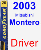 Driver Wiper Blade for 2003 Mitsubishi Montero - Premium