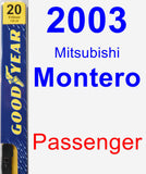 Passenger Wiper Blade for 2003 Mitsubishi Montero - Premium