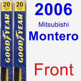 Front Wiper Blade Pack for 2006 Mitsubishi Montero - Premium