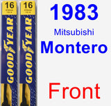 Front Wiper Blade Pack for 1983 Mitsubishi Montero - Premium