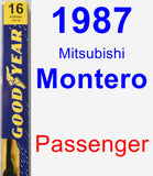 Passenger Wiper Blade for 1987 Mitsubishi Montero - Premium