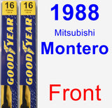 Front Wiper Blade Pack for 1988 Mitsubishi Montero - Premium