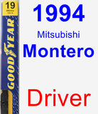 Driver Wiper Blade for 1994 Mitsubishi Montero - Premium