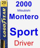 Driver Wiper Blade for 2000 Mitsubishi Montero Sport - Premium