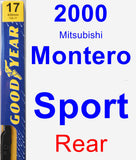 Rear Wiper Blade for 2000 Mitsubishi Montero Sport - Premium