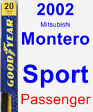 Passenger Wiper Blade for 2002 Mitsubishi Montero Sport - Premium