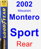 Rear Wiper Blade for 2002 Mitsubishi Montero Sport - Premium