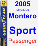 Passenger Wiper Blade for 2005 Mitsubishi Montero Sport - Premium