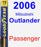 Passenger Wiper Blade for 2006 Mitsubishi Outlander - Premium