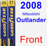 Front Wiper Blade Pack for 2008 Mitsubishi Outlander - Premium