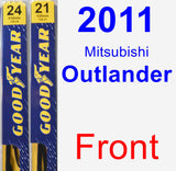 Front Wiper Blade Pack for 2011 Mitsubishi Outlander - Premium