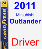 Driver Wiper Blade for 2011 Mitsubishi Outlander - Premium