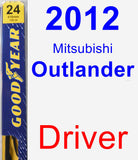 Driver Wiper Blade for 2012 Mitsubishi Outlander - Premium