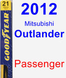 Passenger Wiper Blade for 2012 Mitsubishi Outlander - Premium