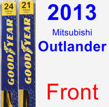 Front Wiper Blade Pack for 2013 Mitsubishi Outlander - Premium