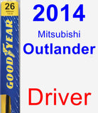 Driver Wiper Blade for 2014 Mitsubishi Outlander - Premium