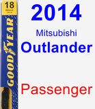 Passenger Wiper Blade for 2014 Mitsubishi Outlander - Premium