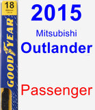 Passenger Wiper Blade for 2015 Mitsubishi Outlander - Premium