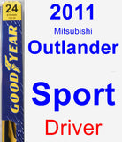 Driver Wiper Blade for 2011 Mitsubishi Outlander Sport - Premium