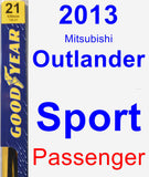 Passenger Wiper Blade for 2013 Mitsubishi Outlander Sport - Premium