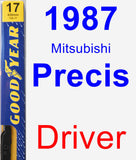 Driver Wiper Blade for 1987 Mitsubishi Precis - Premium