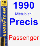 Passenger Wiper Blade for 1990 Mitsubishi Precis - Premium