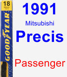 Passenger Wiper Blade for 1991 Mitsubishi Precis - Premium