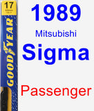 Passenger Wiper Blade for 1989 Mitsubishi Sigma - Premium