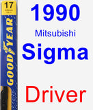 Driver Wiper Blade for 1990 Mitsubishi Sigma - Premium