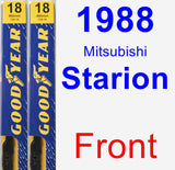 Front Wiper Blade Pack for 1988 Mitsubishi Starion - Premium