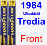 Front Wiper Blade Pack for 1984 Mitsubishi Tredia - Premium