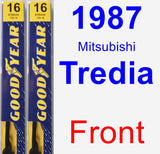 Front Wiper Blade Pack for 1987 Mitsubishi Tredia - Premium