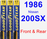 Front & Rear Wiper Blade Pack for 1986 Nissan 200SX - Premium